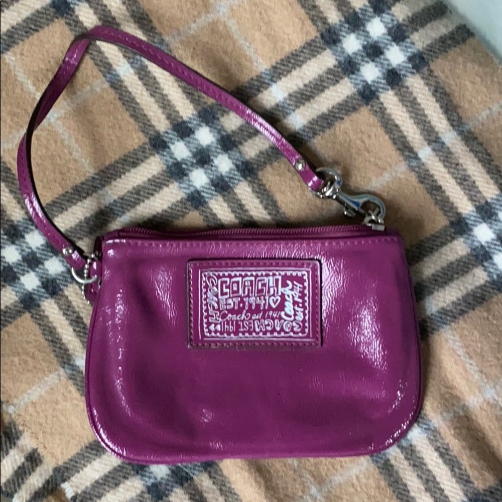 Coach wristlet in purple
